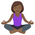 🧘🏾‍♀️ woman in lotus position: medium-dark skin tone display on JoyPixels